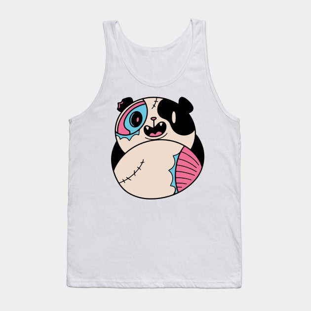 Halloween Spooky Zombie Panda Design Tank Top by Watersolution